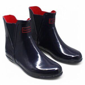 Charter Club Womens Navy Removable Insole Goring Cloudburst Round Toe Rain Boots